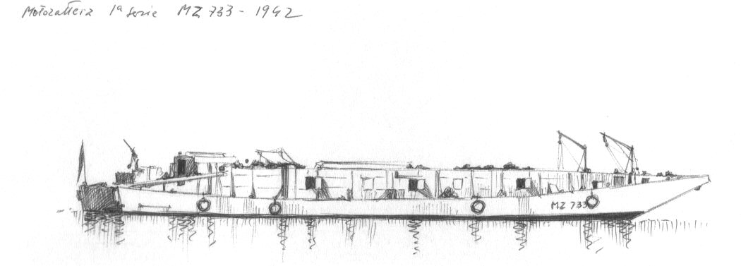 1942 - Motozattera prima serie MZ733
